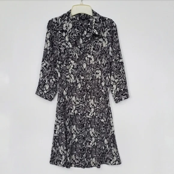 AGB Snakeprint B&W Shirt dress Sz 4 - EUC - Picture 2 of 8